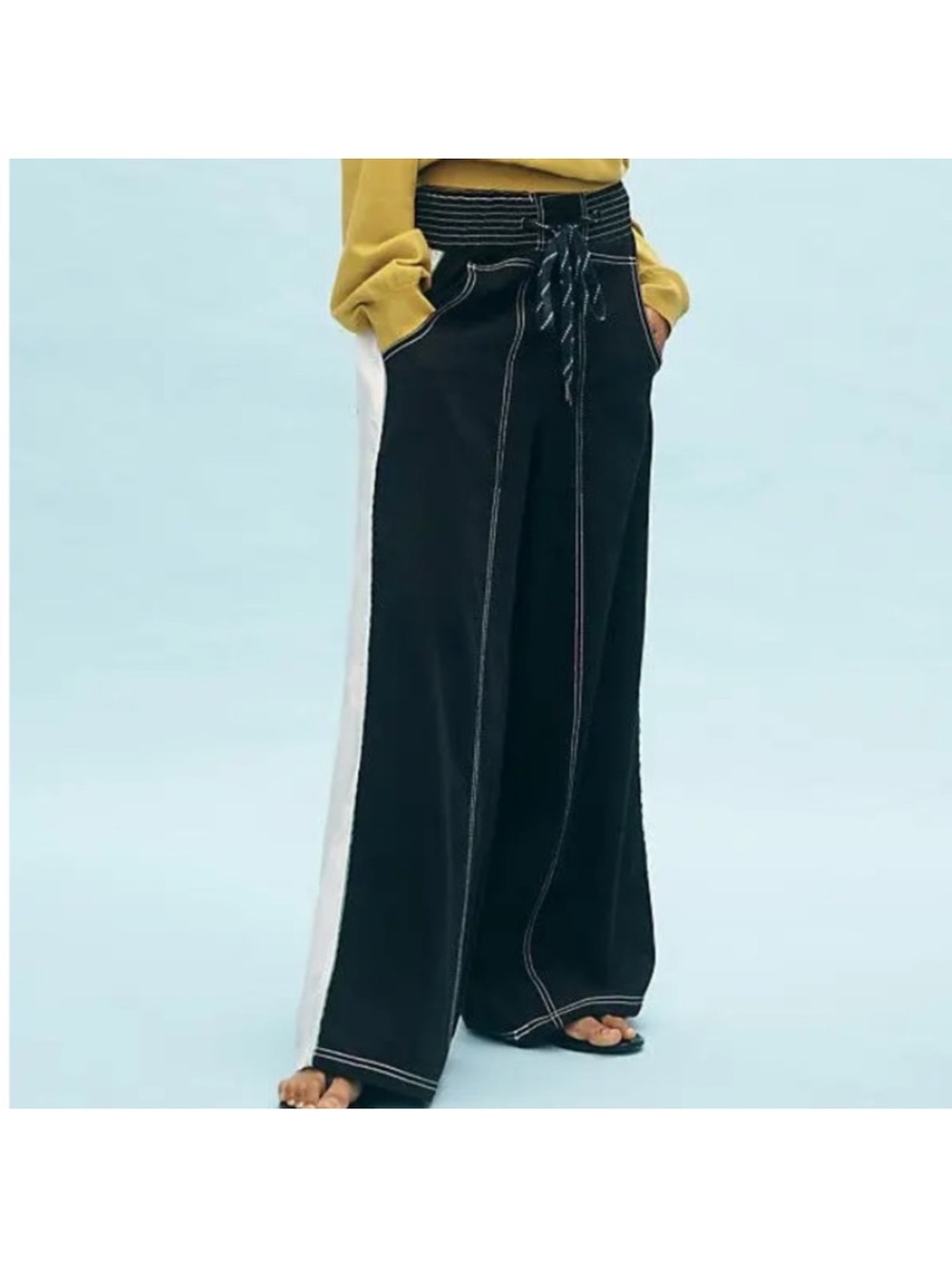 Pilcro Anthropologie Reworked Wide Leg Sports Pants Small